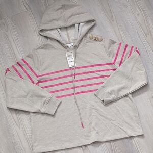 Charter Club PL Hoodie with Pink Stripes